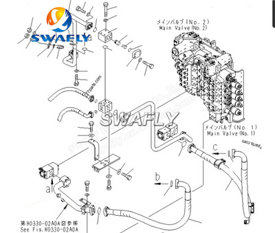 Vă prezentăm ansamblul supapei de control principal KOMATSU PC1250-8 recondiționat original de la SWAFY